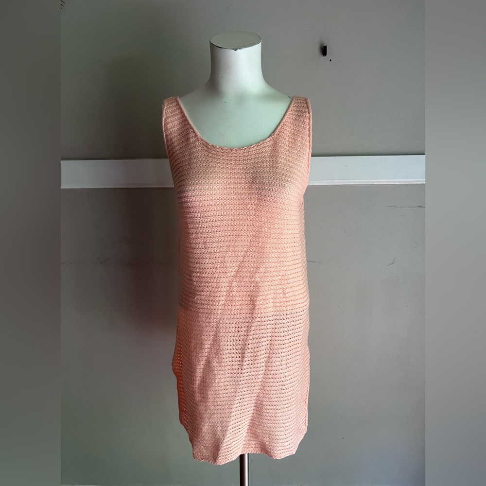 Pink Lily Peach Knit Sleeveless Tank